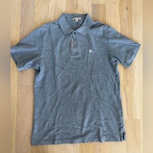 Mens Burberry Brit Classic Polo, Small, Grey